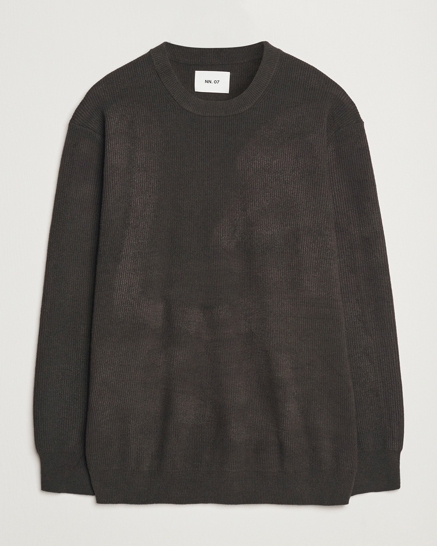 NN07 Danny Knitted Sweater Dark Army – Verde