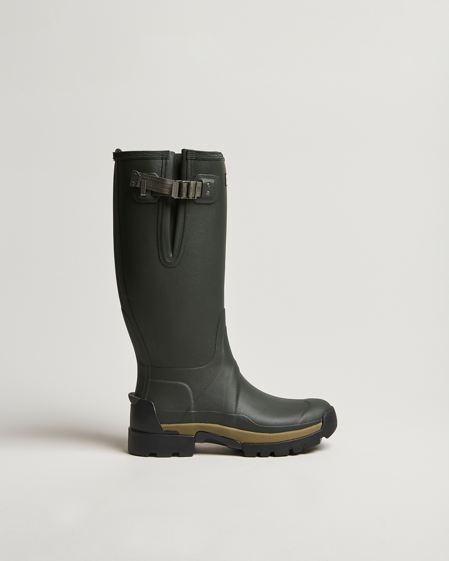 Hunter Boots Balmoral Side Adjustable Neo Boot Dark Olive – Verde