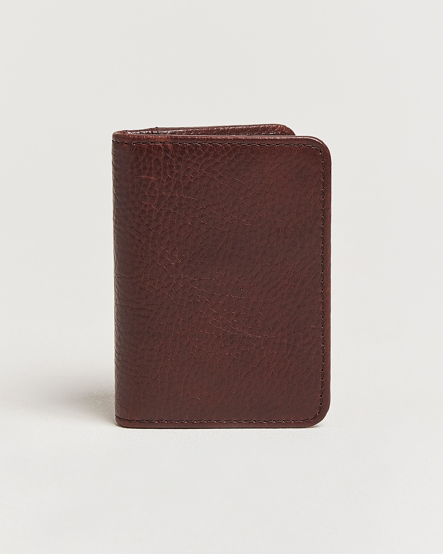 Loake Shoemakers Fenchurch Grained Leather Card Holder Dark Brown – Marrone