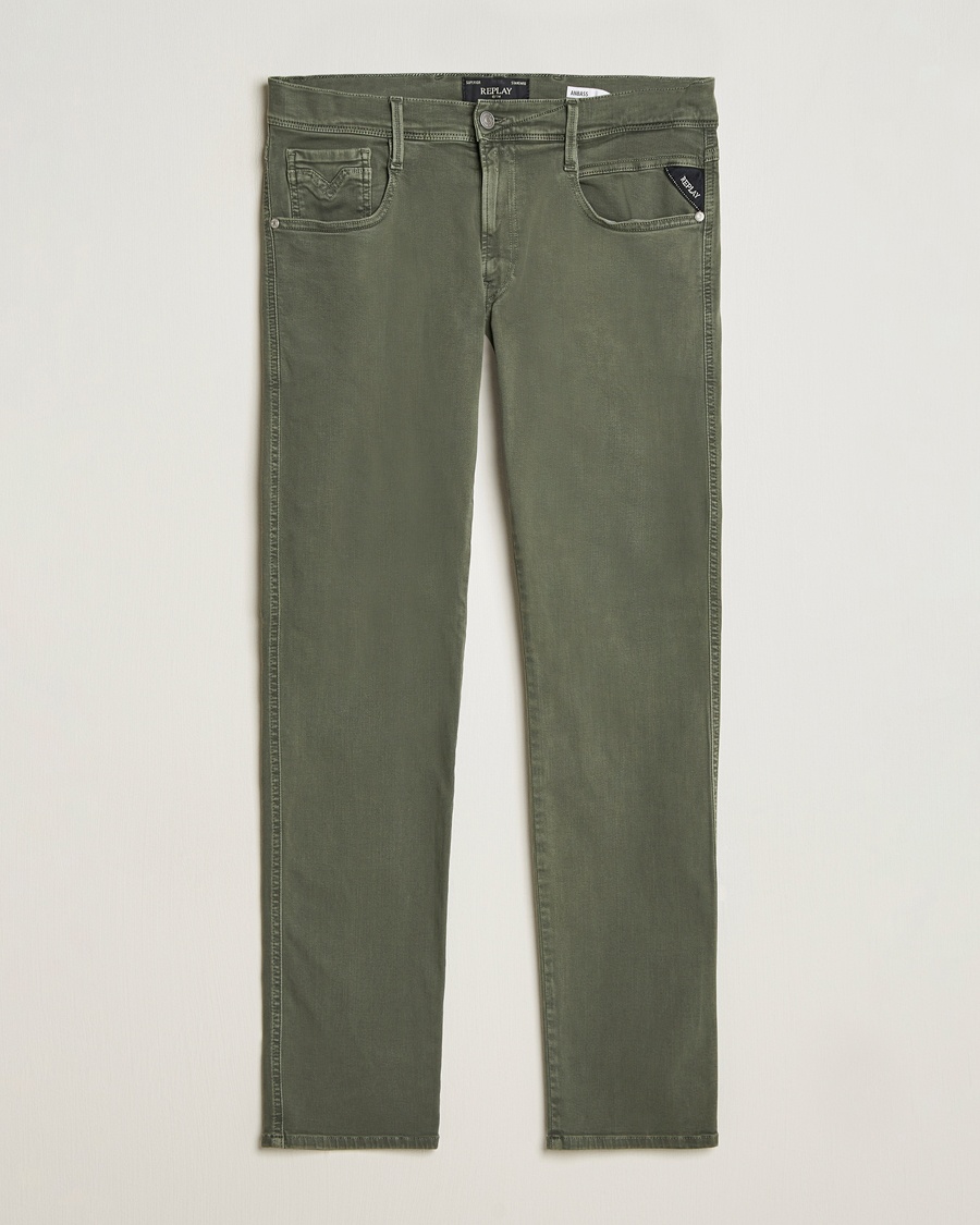 Replay Anbass Hyperflex X.Lite 5-Pocket Pants Dark Green – Verde