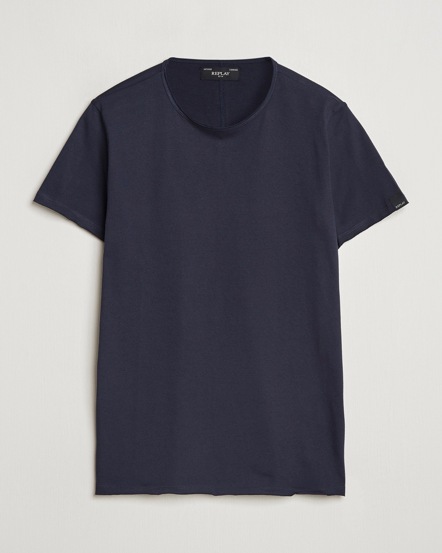 Replay Crew Neck T-Shirt Night Blue – Blu
