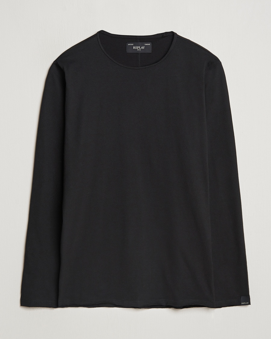 Replay Crew Neck Long Sleeve T-Shirt Black – Nero