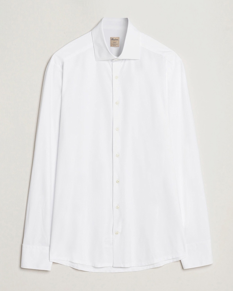Stenströms Slimline Stretch Jersey Shirt White – Bianco