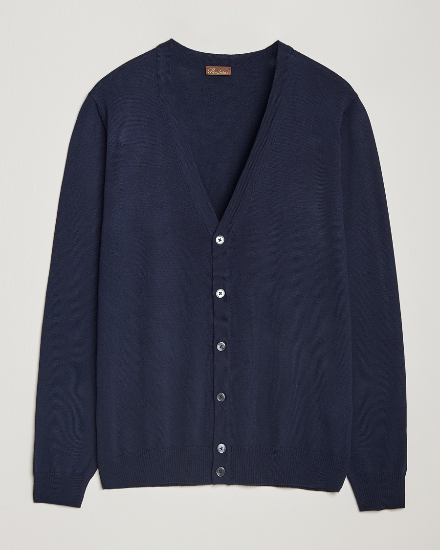 Stenströms Merino Cardigan Navy – Blu