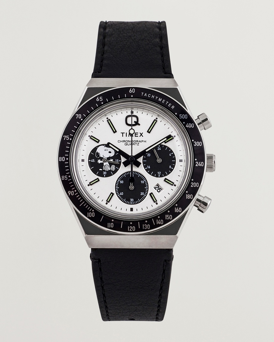 Timex Q Snoopy Chronograph 40mm White Dial – Bianco