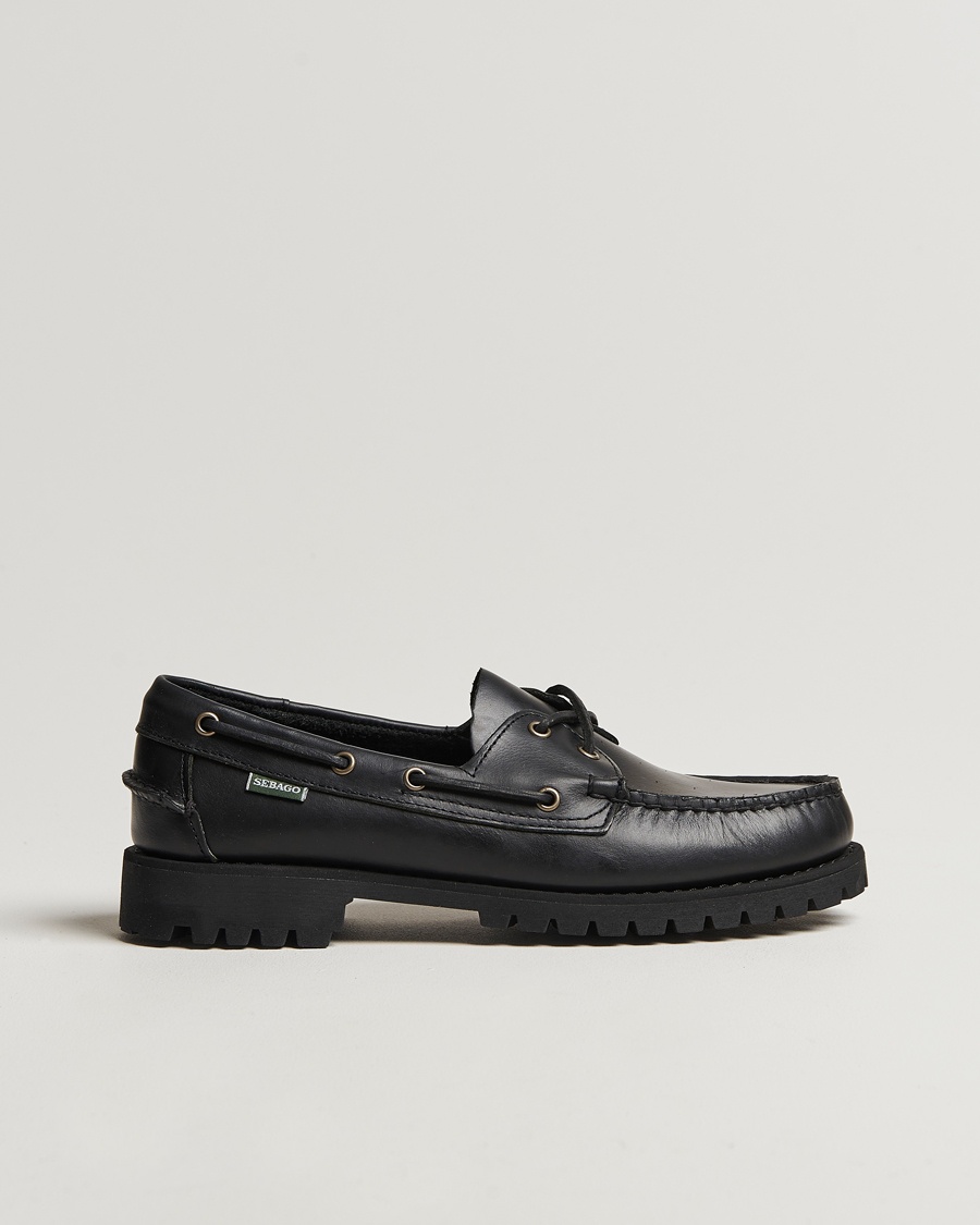 Sebago Ranger Waxy Leather Loafer Total Black – Nero