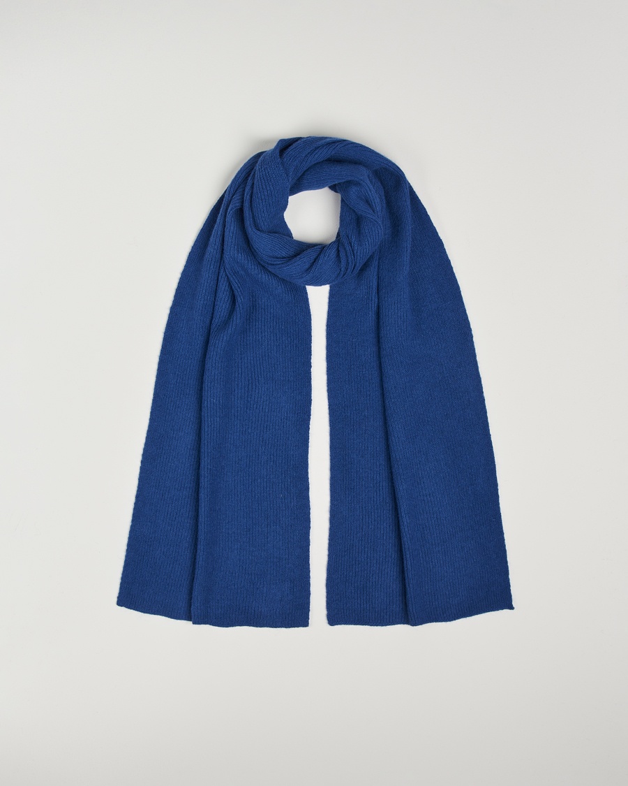 Le Bonnet Lambswool/Caregora Scarf Marin – Blu
