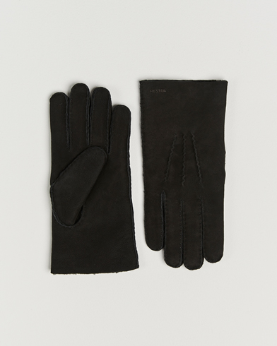 Hestra Bernard Lambskin Suede Glove Black – Nero