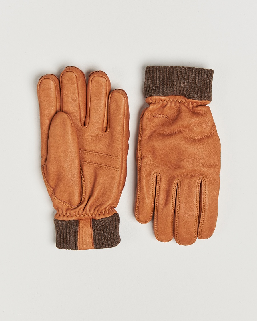 Hestra Tore Deerskin Primaloft Lined Glove Cognac – Marrone