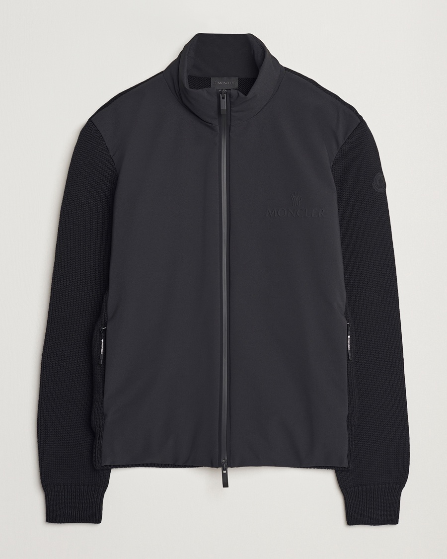 Moncler Hybrid Zip Cardigan Black – Nero