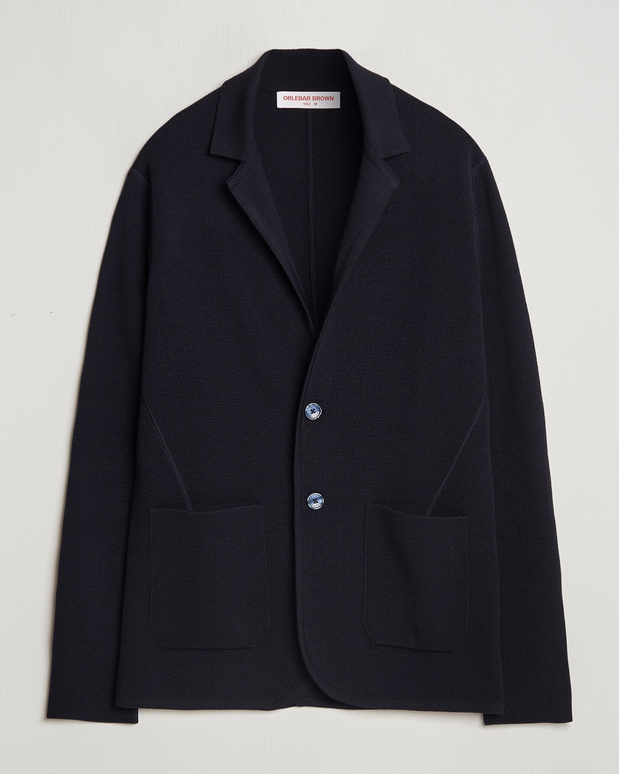 Orlebar Brown Reiner Textured Lightweigt Blazer Night Iris – Blu