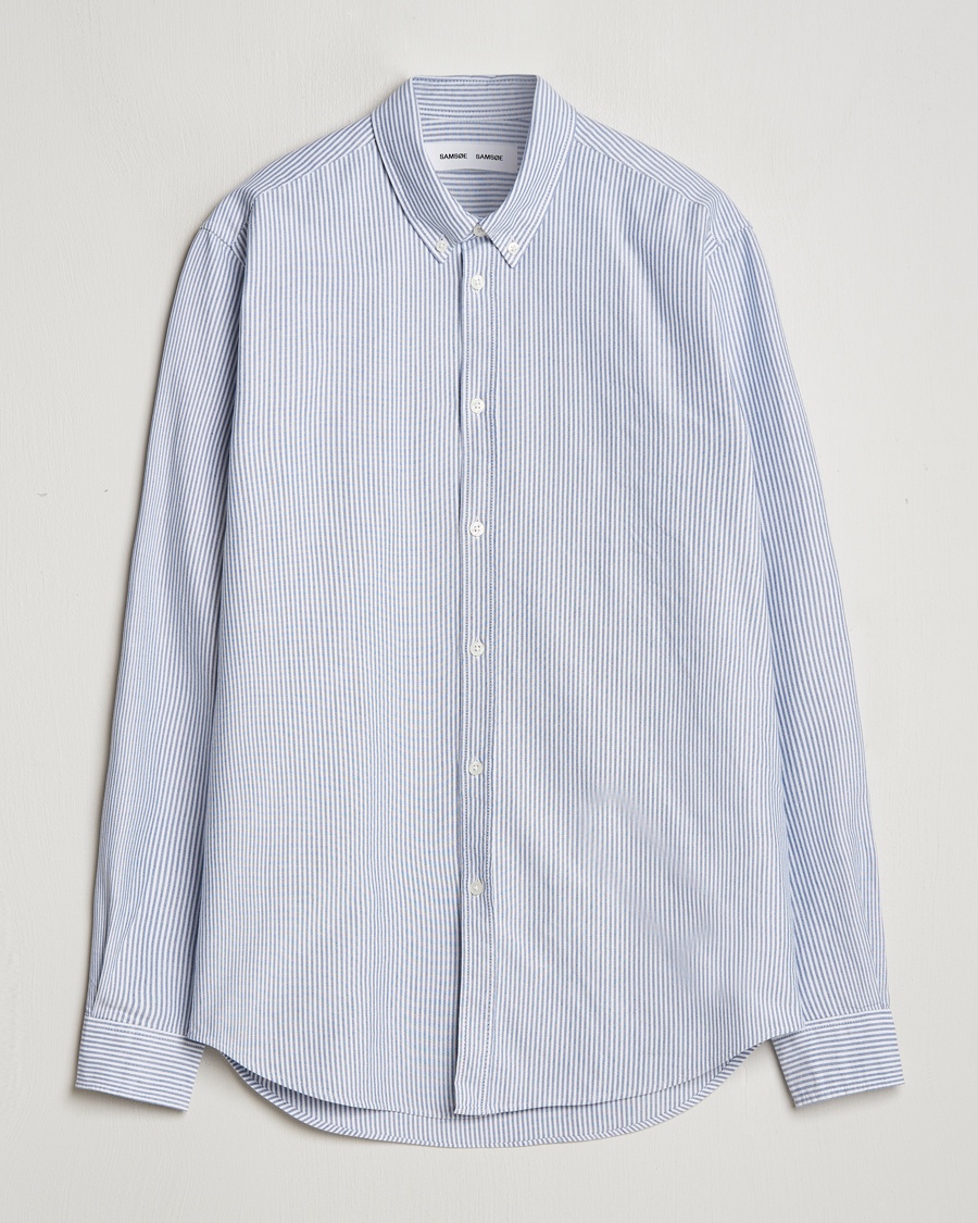 Samsøe Samsøe Saliam Oxford Shirt Oxford Narrow Stripe – Blu