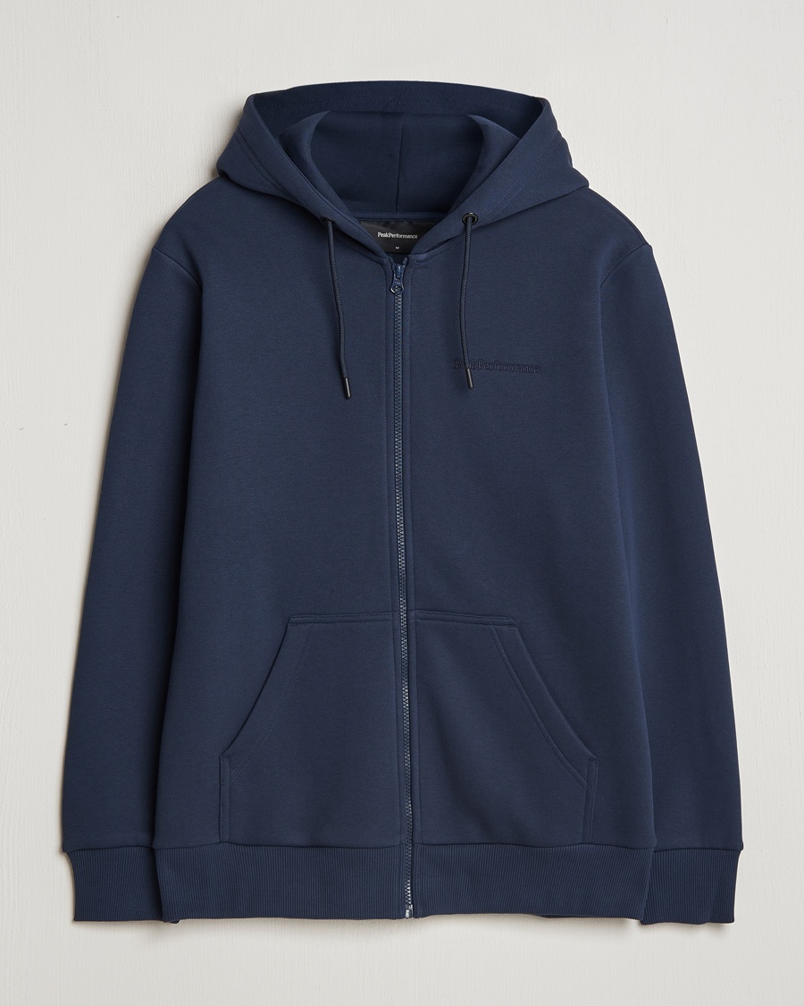 Peak Performance Original Full Zip Hoodie Blue Shadow – Blu