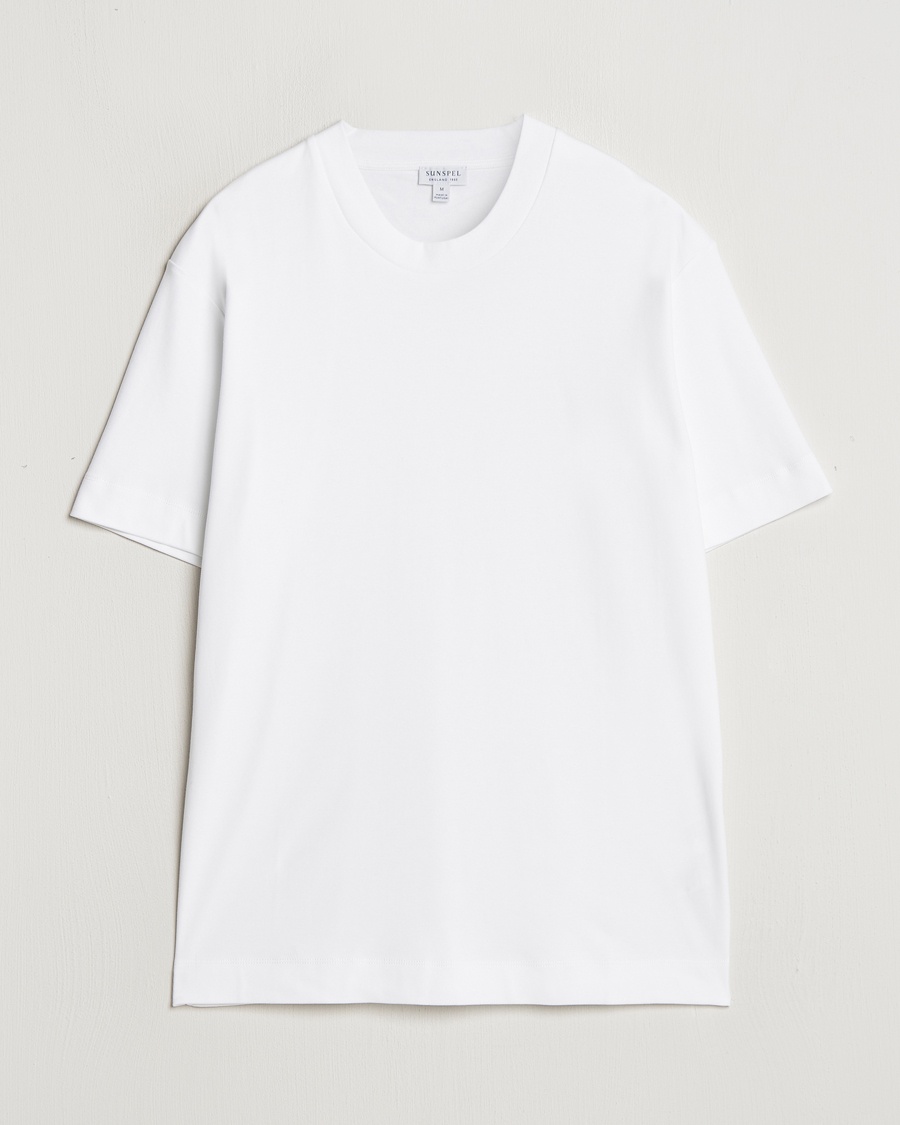 Sunspel Heavy Weight Supima Cotton T-Shirt White – Bianco