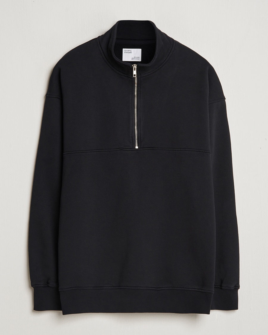Colorful Standard Classic Organic Half-Zip Deep Black – Nero