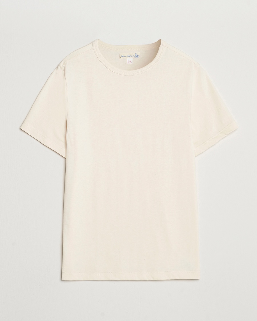 Merz b. Schwanen 1950s Classic Loopwheeled T-shirt Nature – Bianco