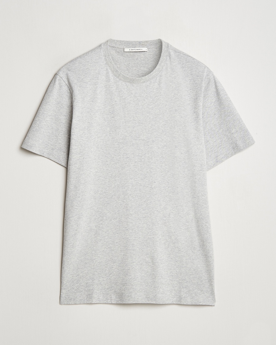 A Day's March Midweight T-Shirt Grey Melange – Grigio