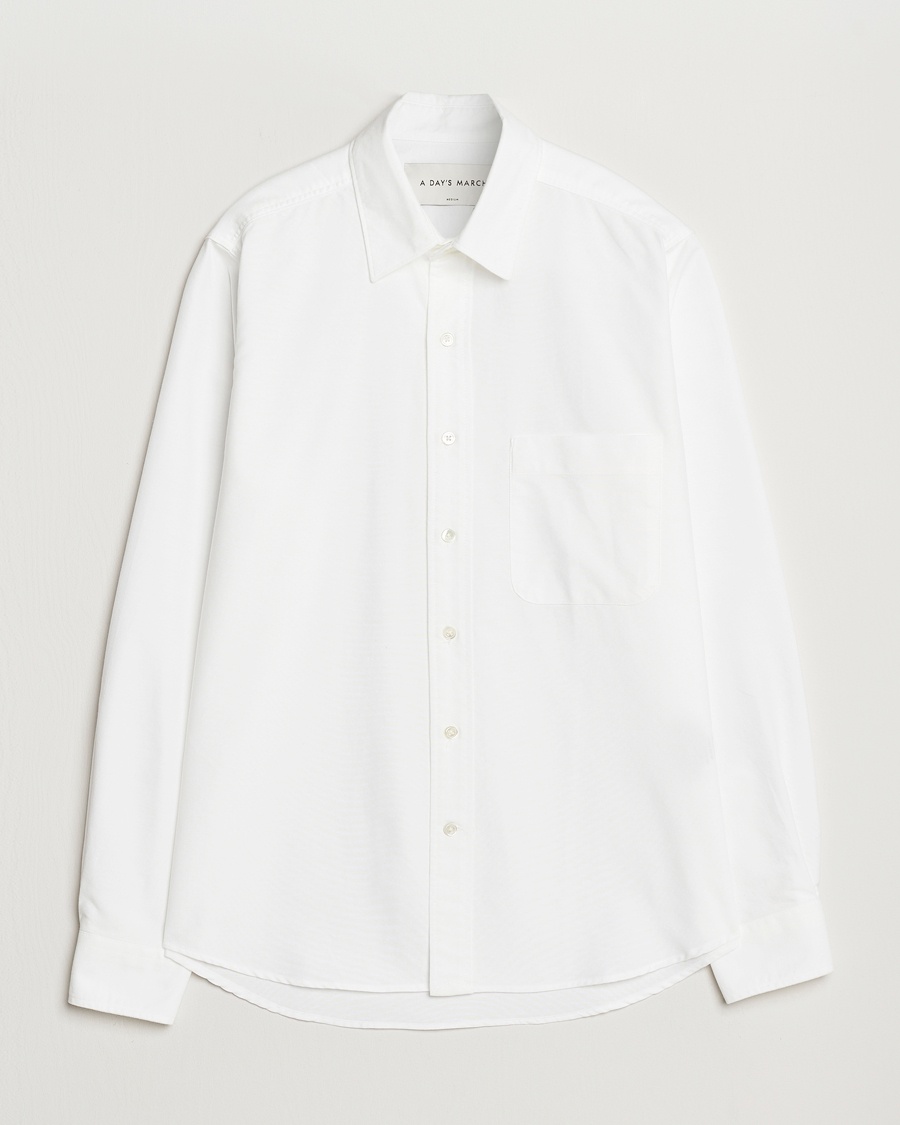 A Day's March Mason Dyed Oxford Shirt White – Bianco