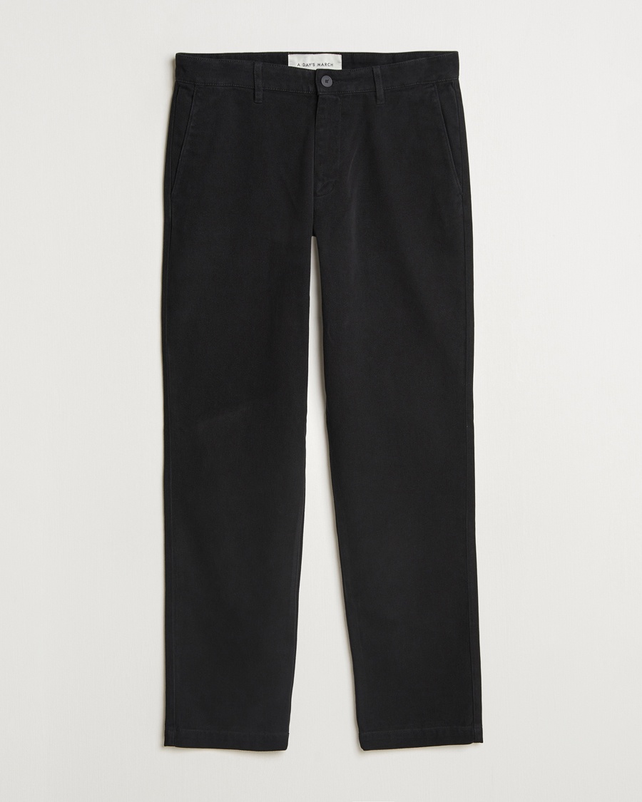 A Day's March Miller Cotton/Lyocell Trousers Black – Nero
