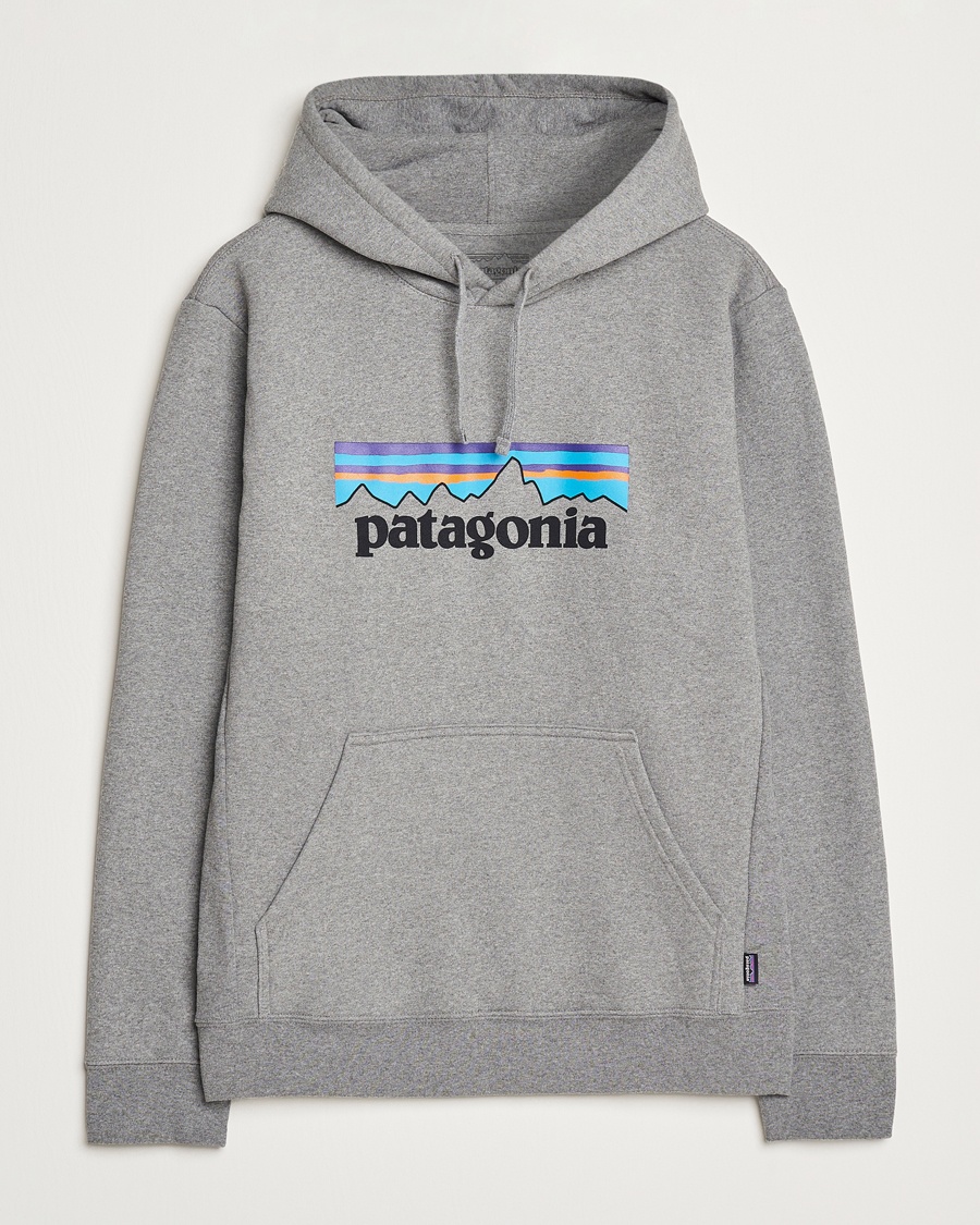 Patagonia P-6 Logo Uprisal Hoody Gravel Heather – Grigio