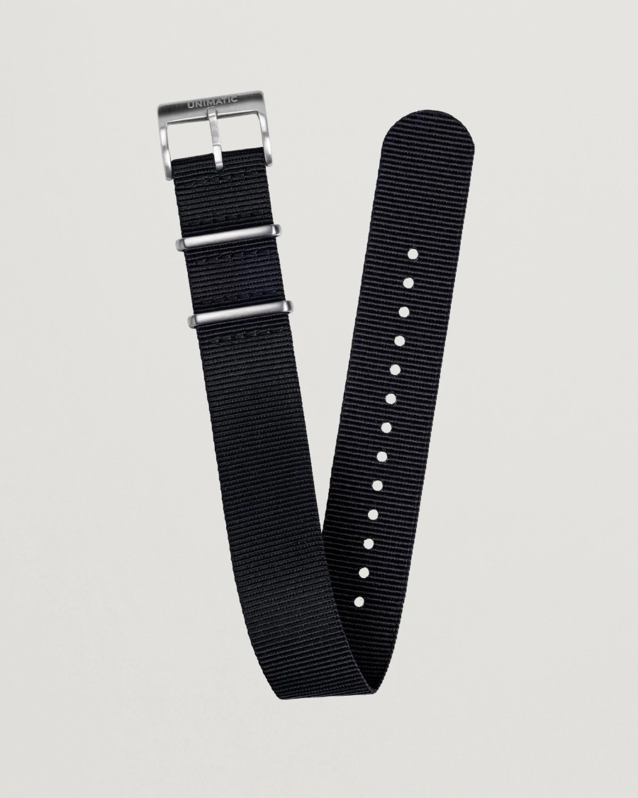 UNIMATIC Nylon Nato Steel 22mm Strap Black – Nero
