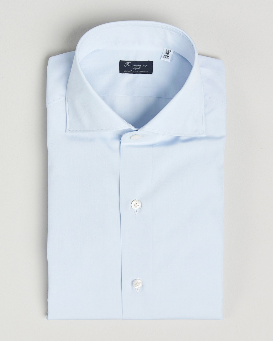 Finamore Napoli Milano Slim Fit Classic Shirt Light Blue – Blu