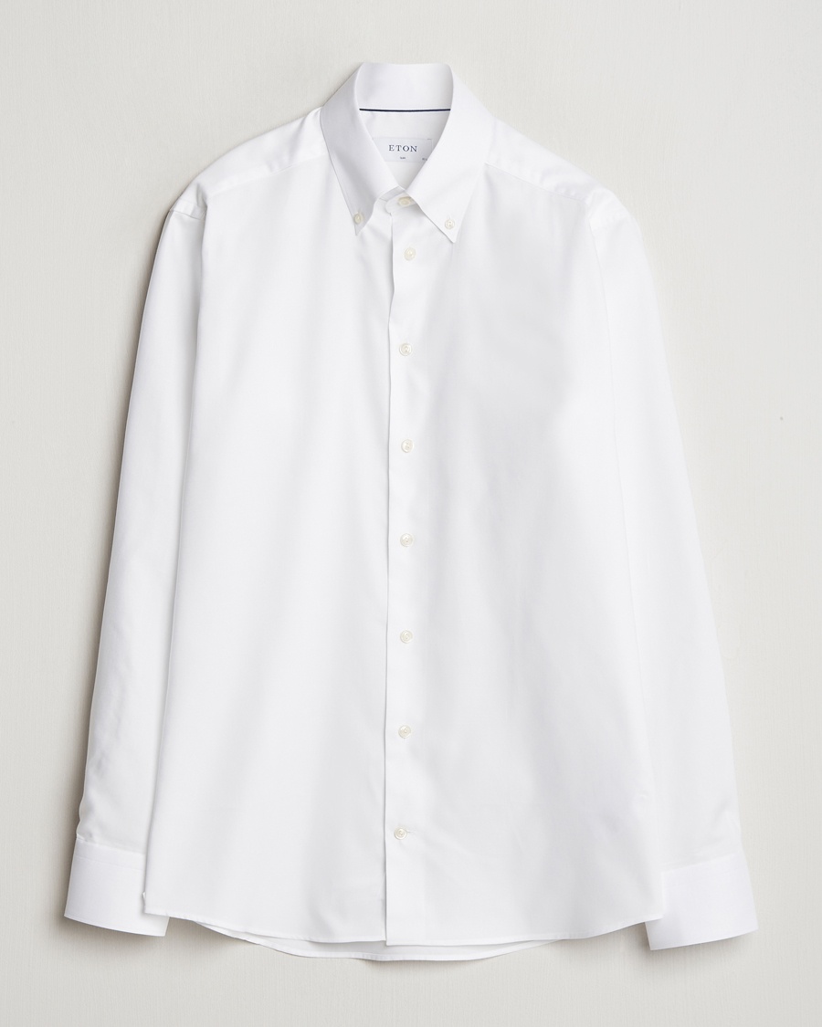 Eton Slim Fit Wrinkle Free Oxford Shirt White – Bianco