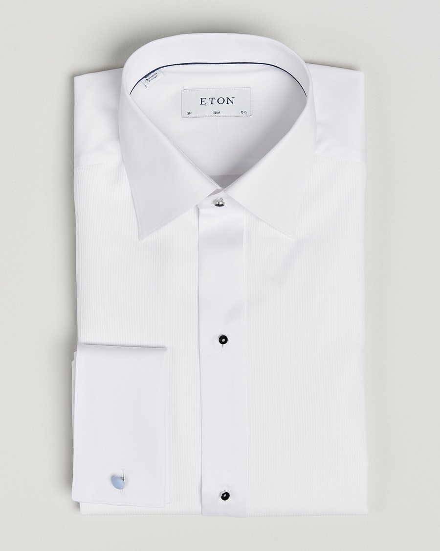 Eton Slim Fit Plissé Tuxedo Shirt White – Bianco