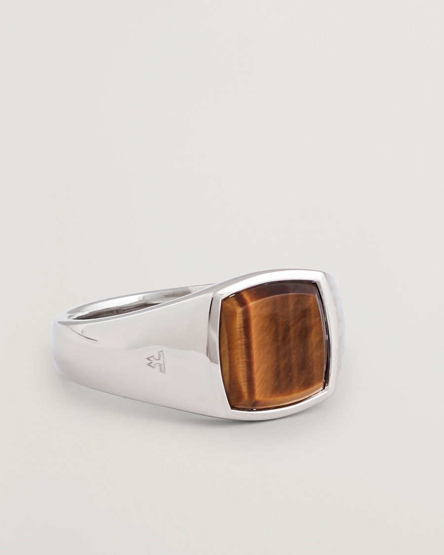 Tom Wood Kay Ring Tiger Eye – Argento