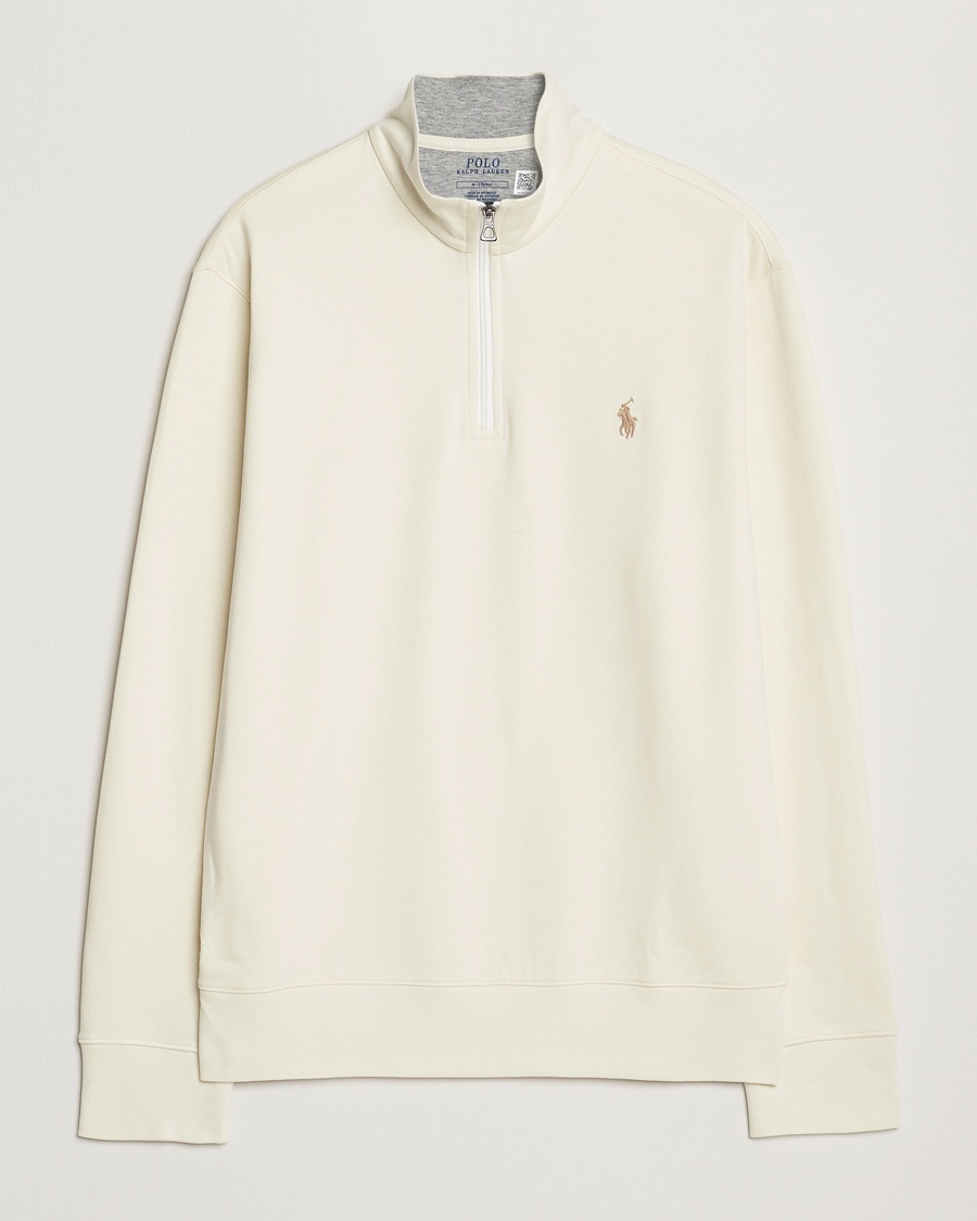 Polo Ralph Lauren Double Knit Half-Zip Sweater Parchment Cream – Bianco