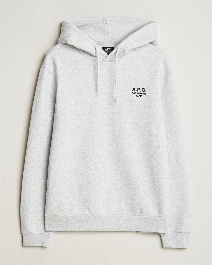 A.P.C. Rue Madame Hoodie Heather Grey/Black – Grigio