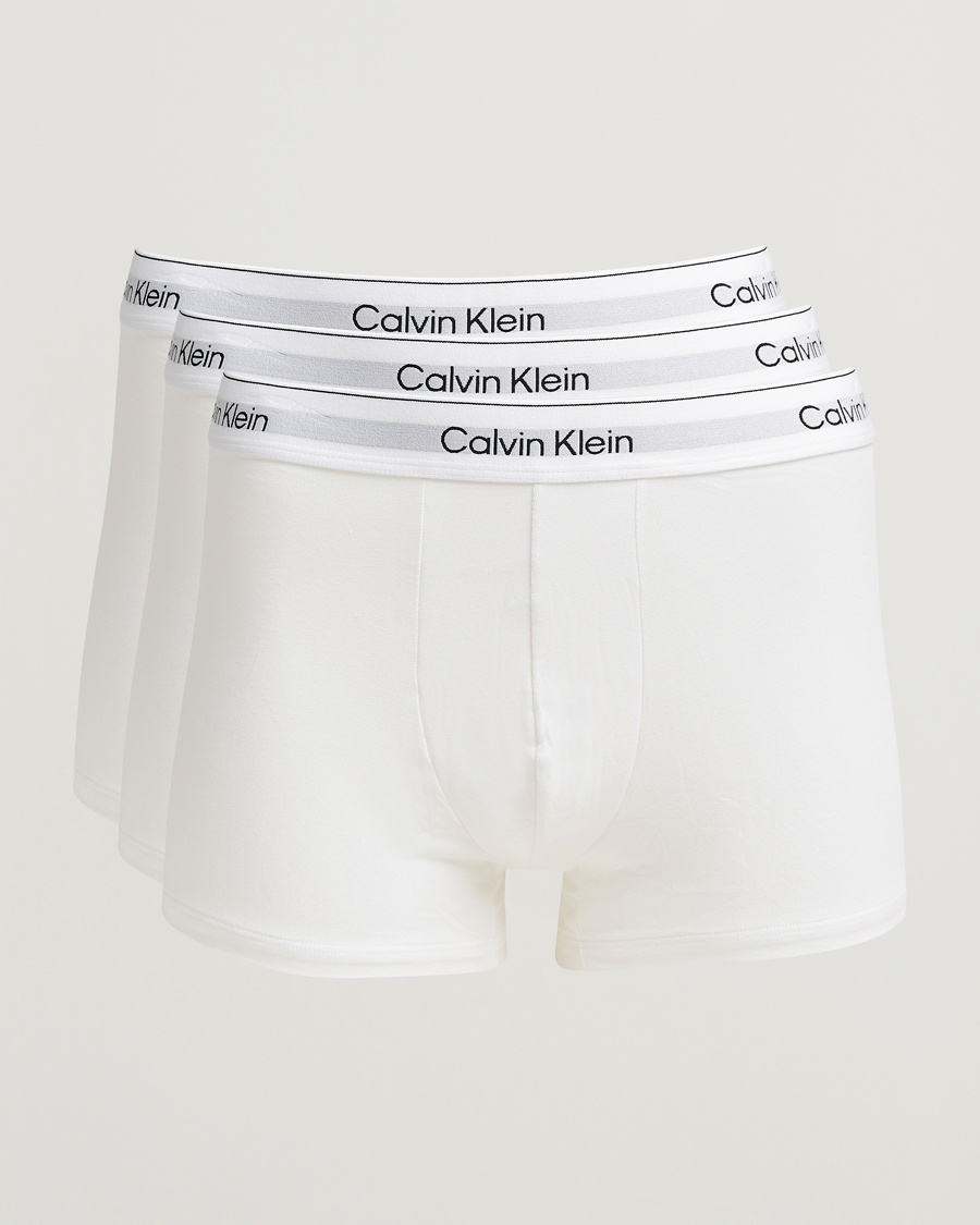 Calvin Klein 3-Pack Icon Cotton Stretch Relaxed Trunk White – Bianco