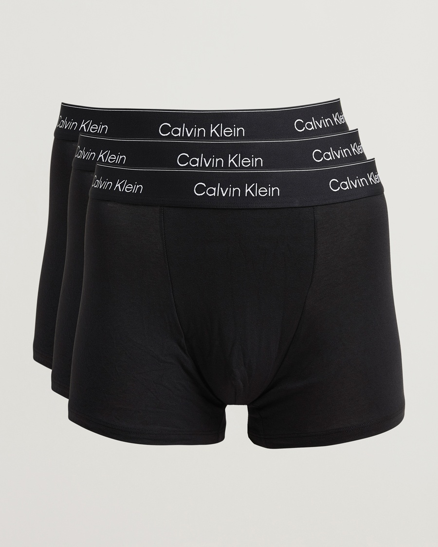 Calvin Klein 3-Pack Icon Cotton Stretch Relaxed Trunk Black – Nero