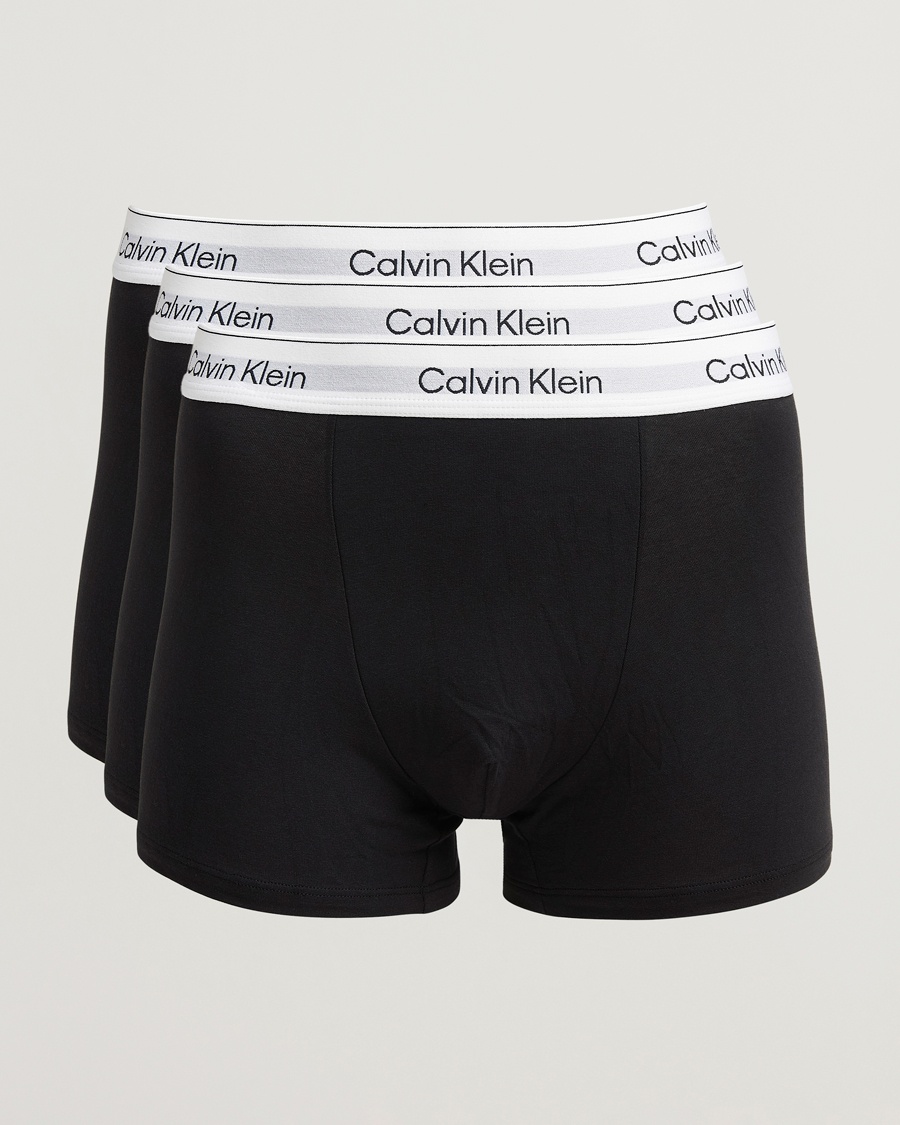 Calvin Klein 3-Pack Icon Cotton Stretch Relaxed Trunk Black – Nero