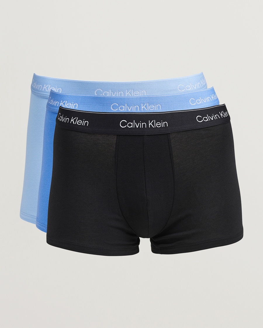Calvin Klein 3-Pack Icon Cotton Stretch Trunk Black/Blue/Green – Blu
