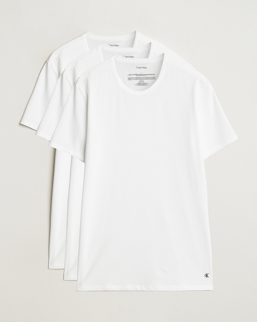 Calvin Klein 3-Pack Cotton Stretch Crew Neck T-Shirt White – Bianco