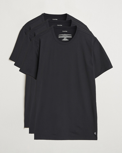 Calvin Klein 3-Pack Cotton Stretch Crew Neck T-Shirt Black – Nero