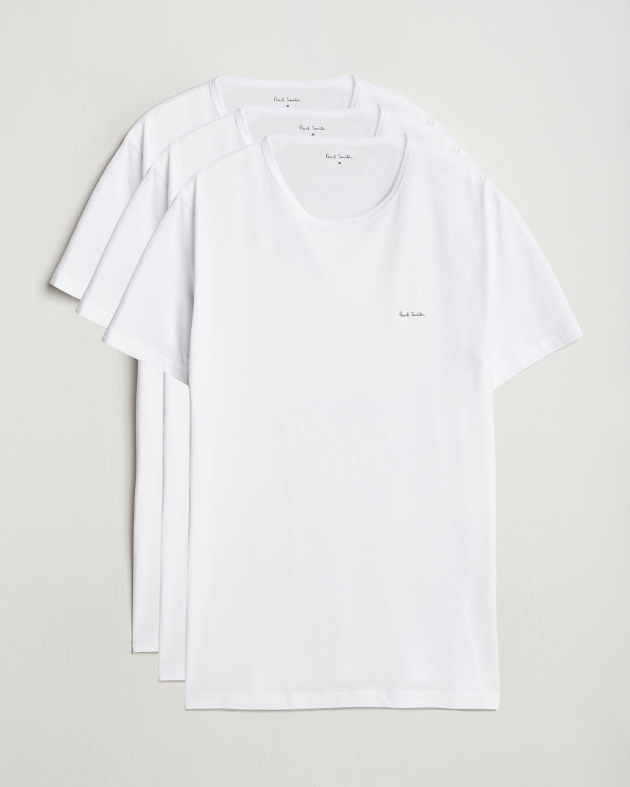Paul Smith 3-Pack Crew Neck T-Shirt White – Bianco
