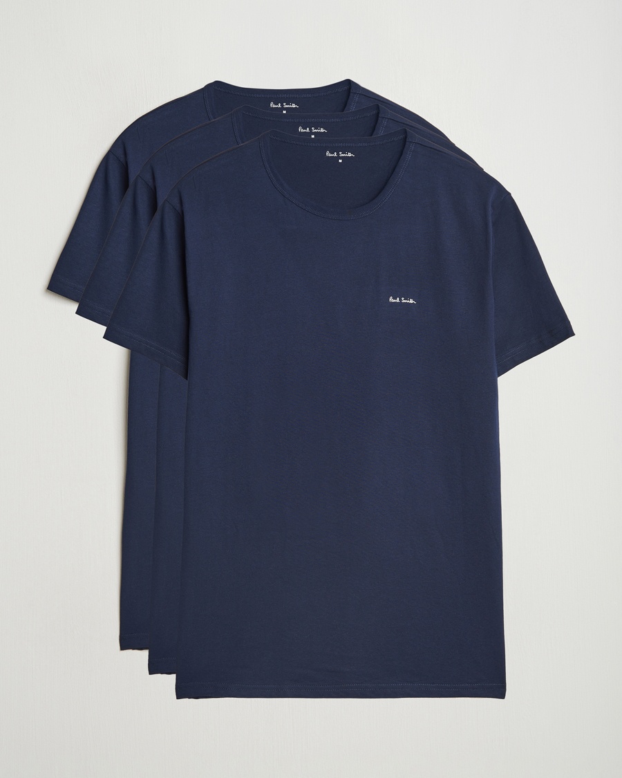 Paul Smith 3-Pack Crew Neck T-Shirt Navy – Blu