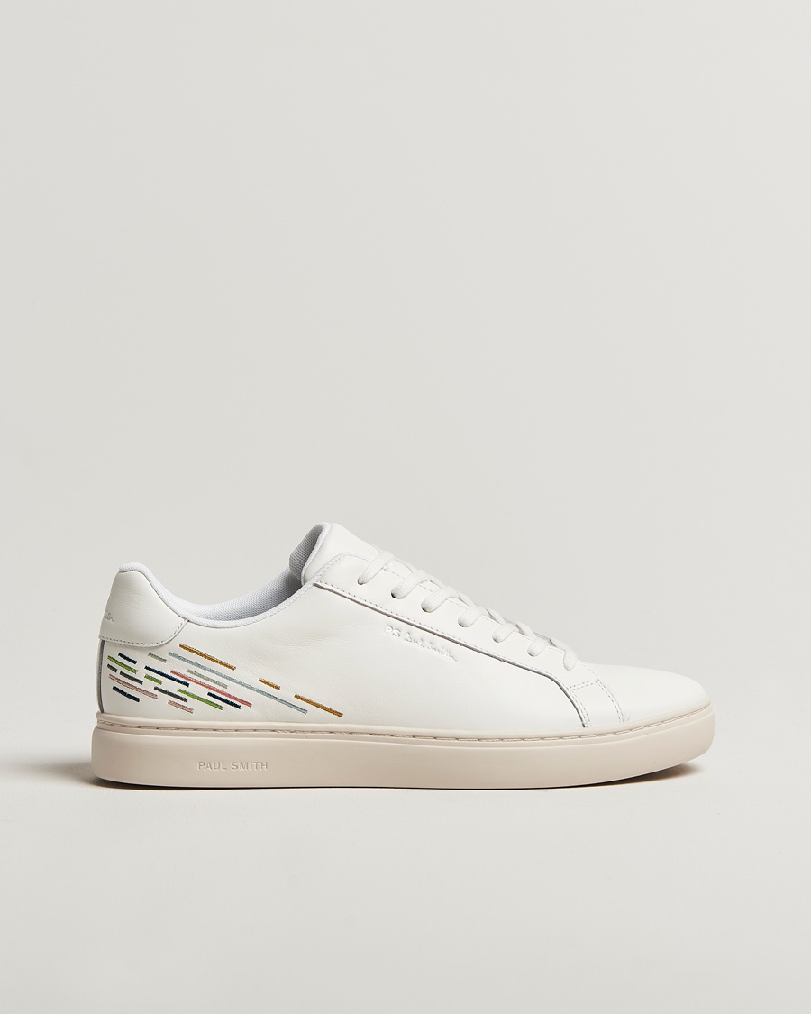 PS Paul Smith Rex Embroidered Leather Sneaker White – Bianco
