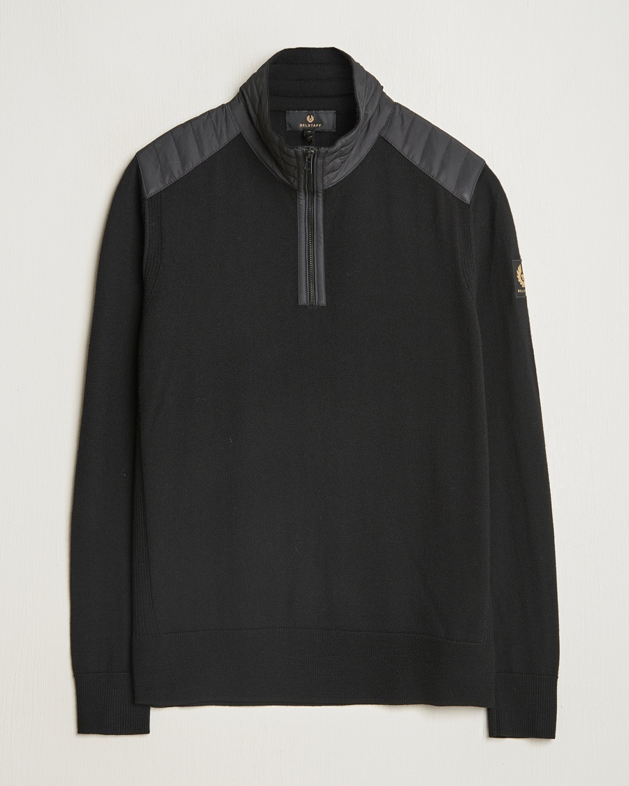 Belstaff Kilmington Quarter Zip Jumper Black – Nero