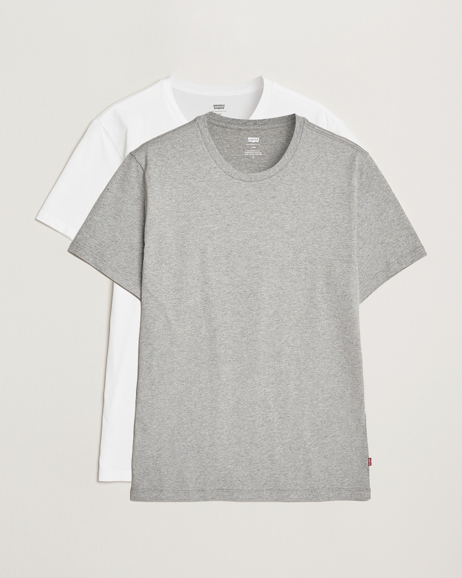 Levi's 2-Pack Crew Neck T-Shirt White/Grey Heather – Bianco