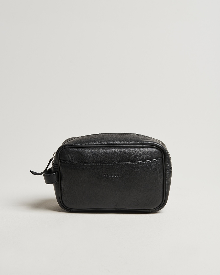 LES DEUX Leather Washbag Black – Nero