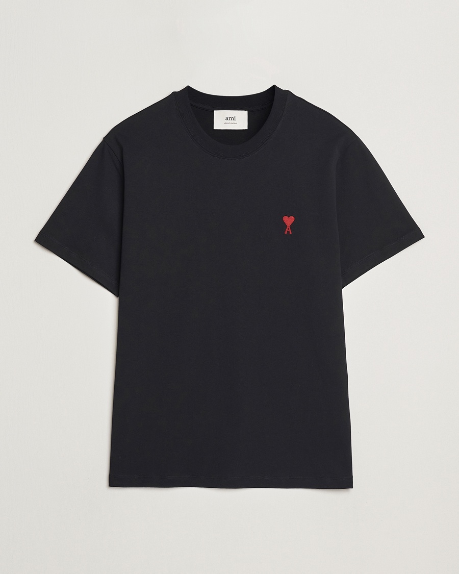 AMI Heart Logo T-Shirt Black – Nero