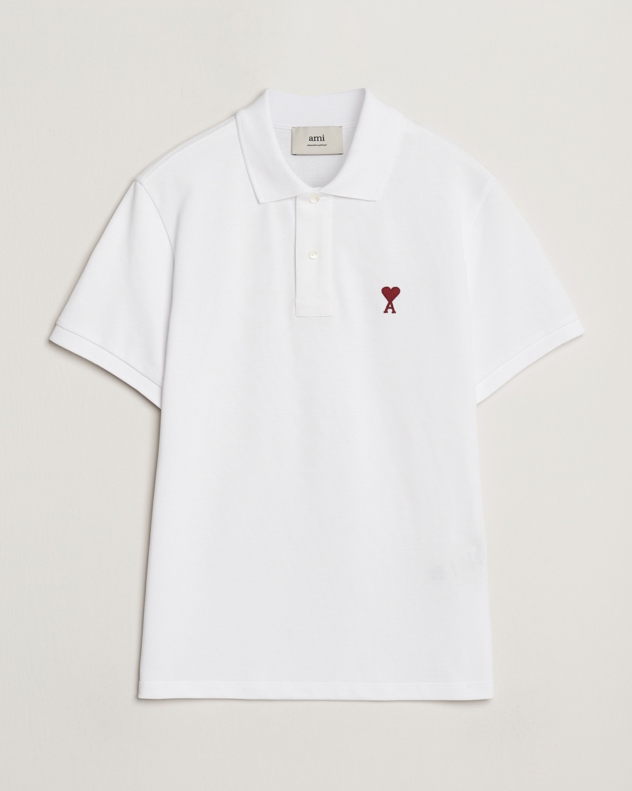 AMI Heart Logo Polo White – Bianco