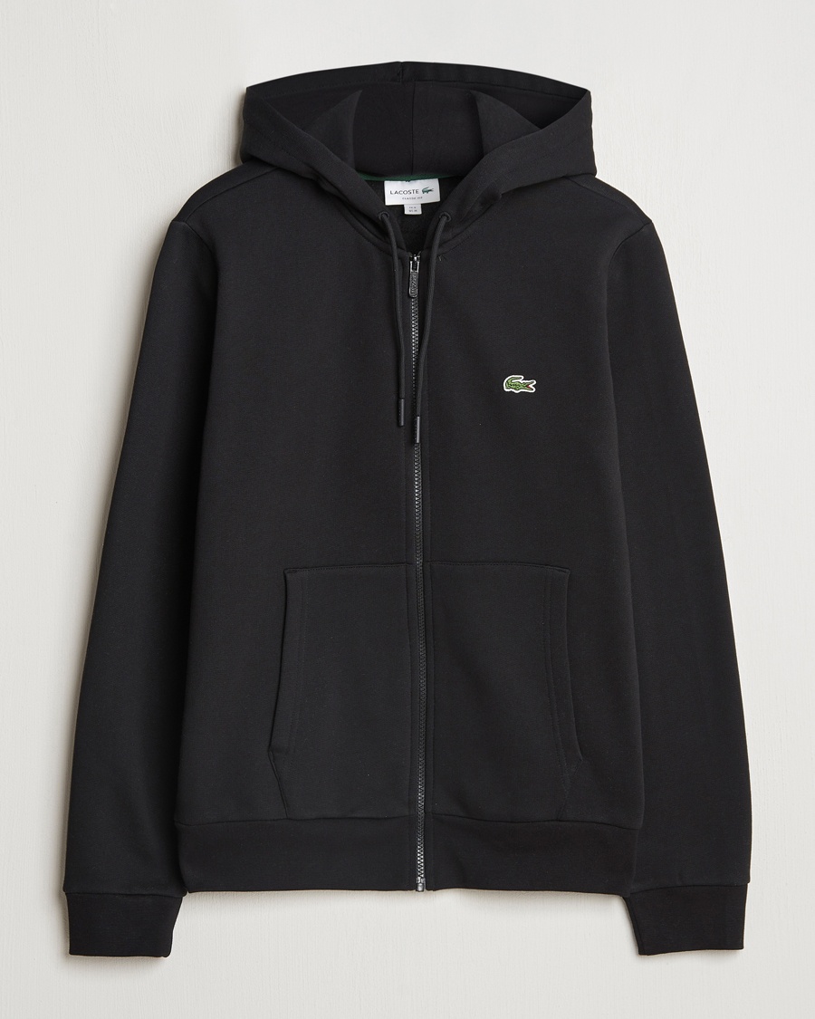 Lacoste Full Zip Hoodie Black – Nero