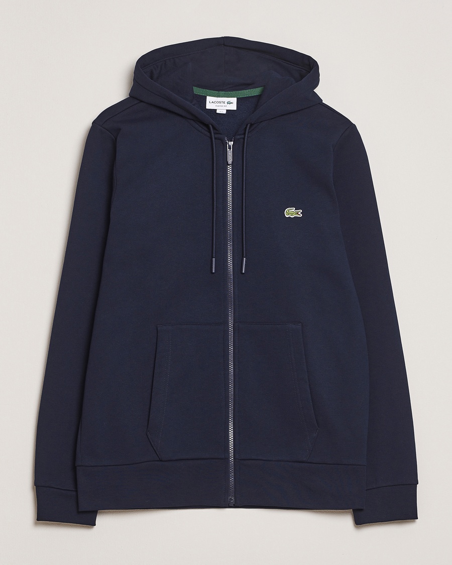 Lacoste Full Zip Hoodie Navy Blue – Blu