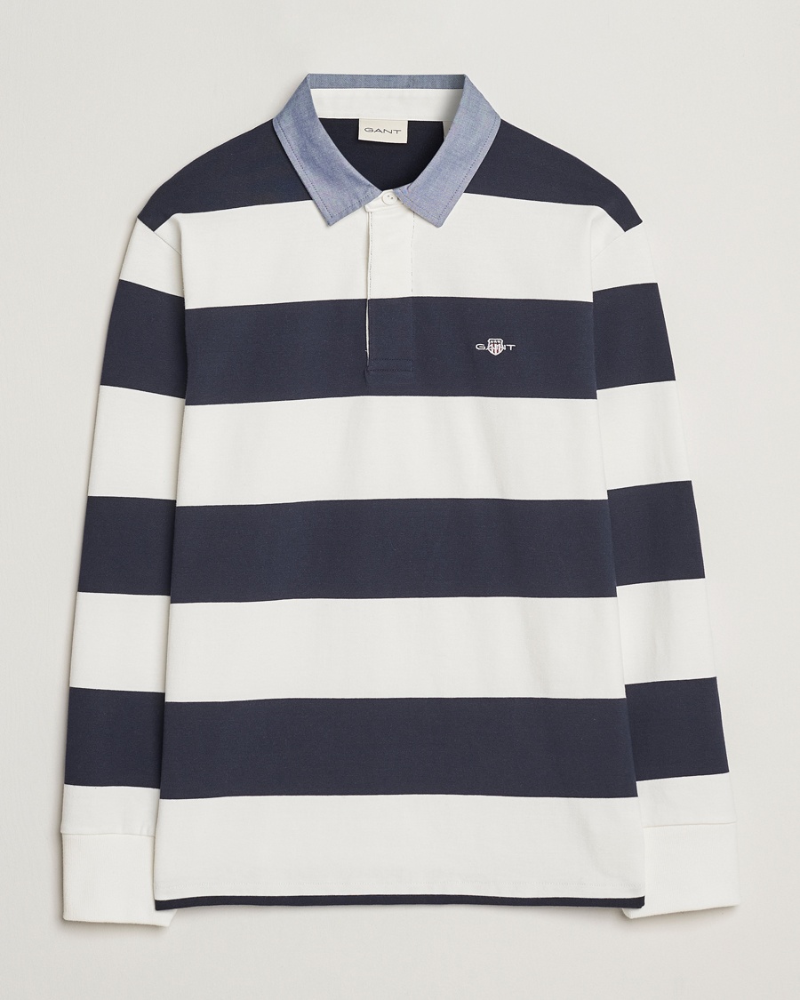 Gant Chambray Barstriped Rugger Eggshell – Bianco