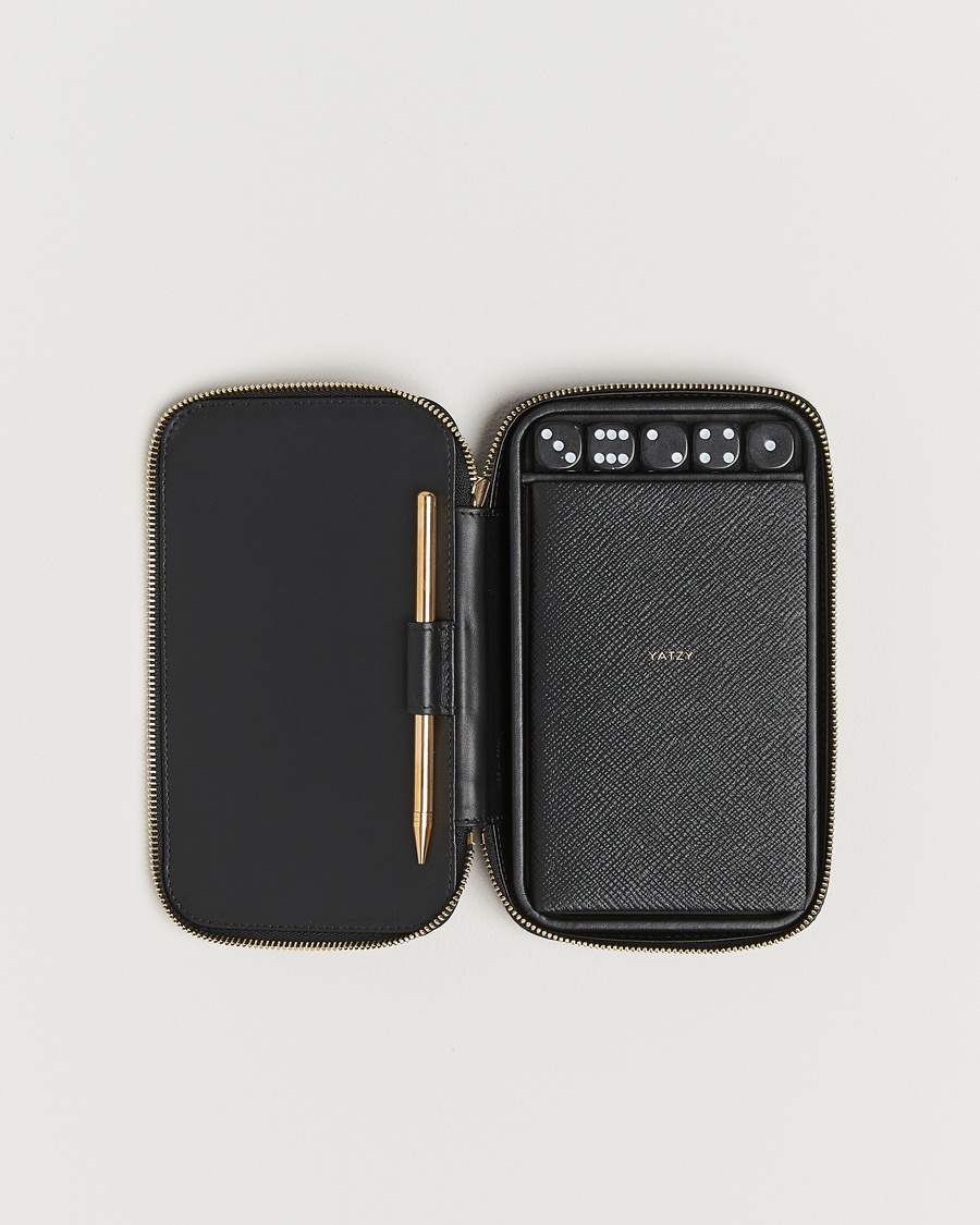 Smythson Panama Yatzy Set Black – Nero