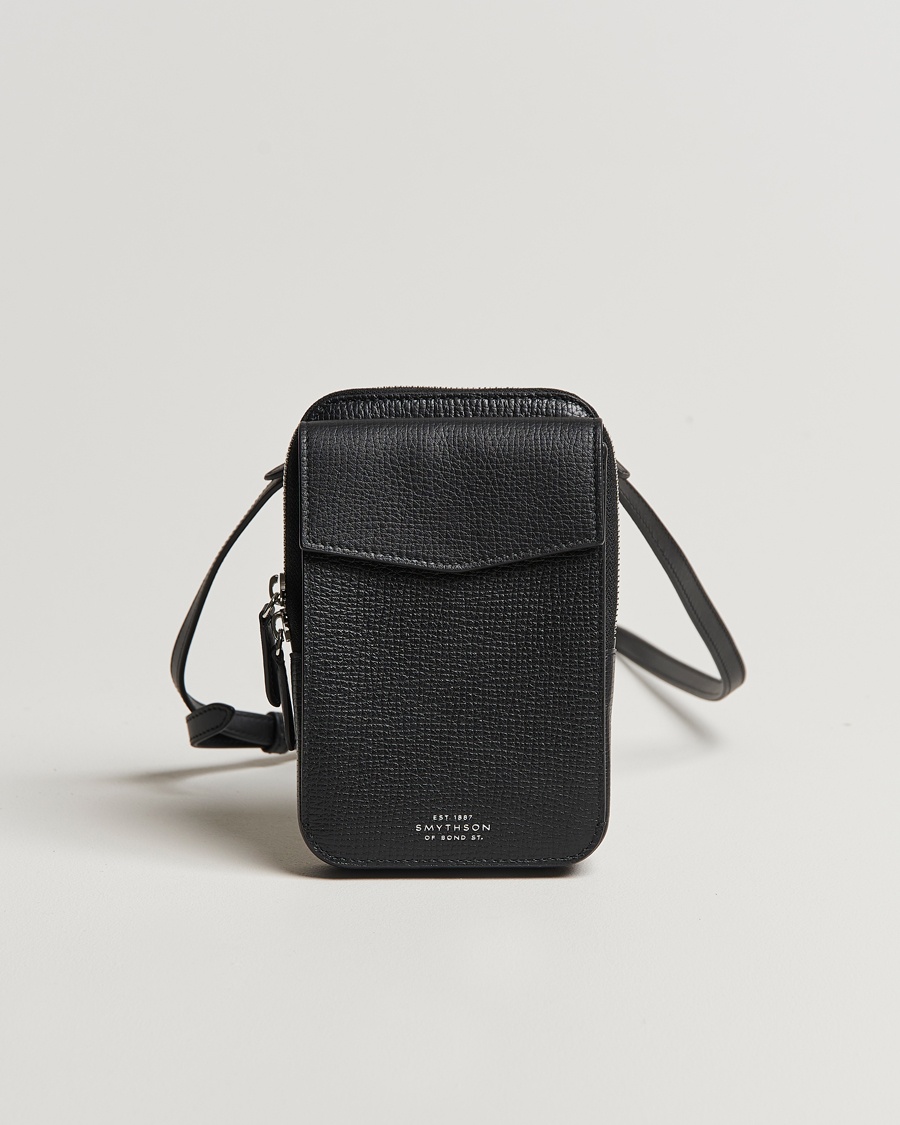 Smythson Ludlow Crossbody Pouch Black – Nero